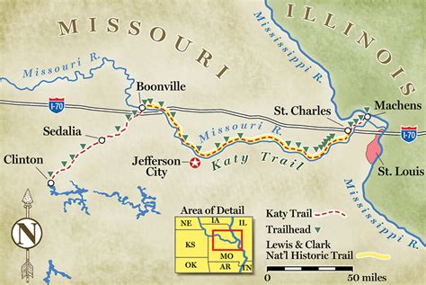 Printable Map Of Katy Trail