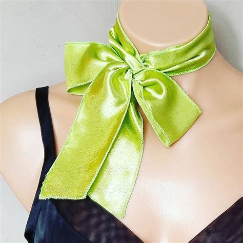 Lime Green Skinny Scarf Daphne Costume Scarf Thin Mini Neck | Etsy | Etsy clothes, Satin purses ...