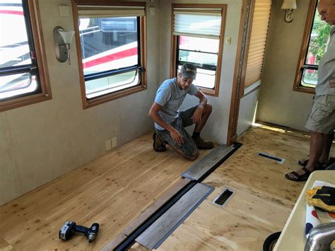 Diy Rv Flooring With A Flush Slideout Mortons On The Move