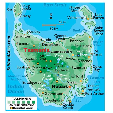 Tasmania Maps & Facts - World Atlas