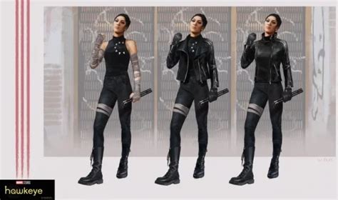 Hawkeye concept art features alternate Echo costume designs