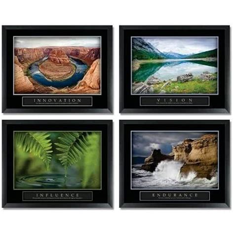 Framed Motivational Posters for Walls-Decorative Posters for Office, Classroom, and Home Use ...