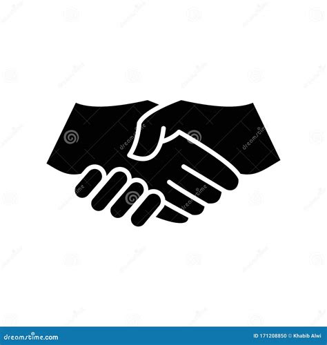 Handshake Vector Illustration On A White Background. Continuous Line ...