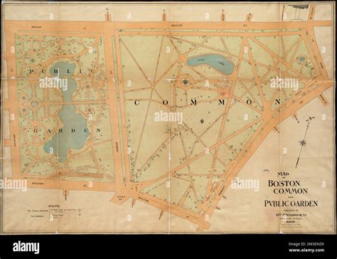 Map of Boston Common and Public Garden , Boston Common Boston, Mass., Maps, Public Garden Boston ...