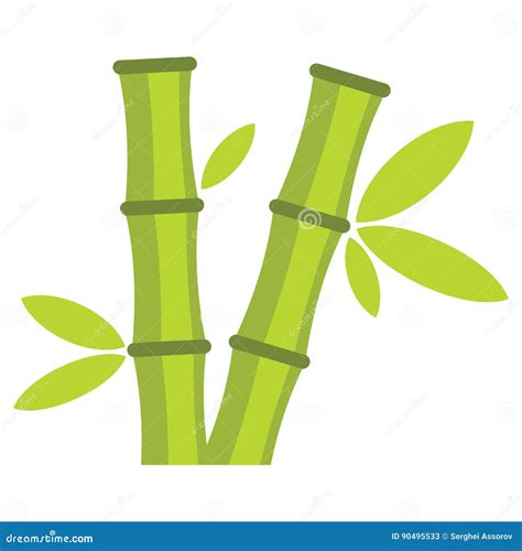 Bamboo Stem Cartoon Icon Vector Illustration | CartoonDealer.com #79695928