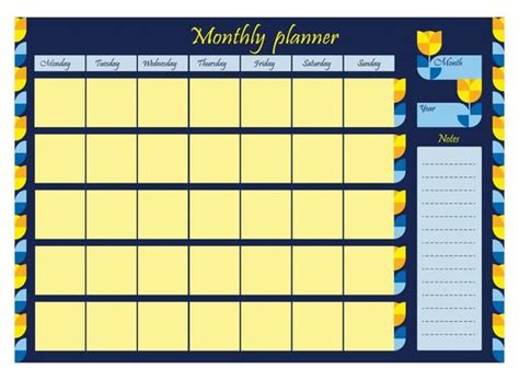 Monthly Planner Vector Art, Icons, and Graphics for Free Download