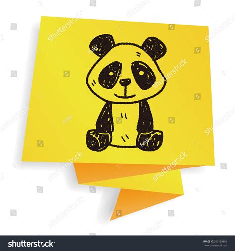 Panda Doodle Stock Vector (Royalty Free) 390139891 | Shutterstock