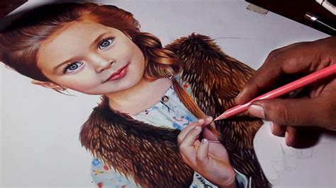 realistic colored pencil drawing time lapse - Tristan Frasier