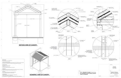 Gable Canopy Drawings | Download Metal Canopy CAD | Mitchell Metals