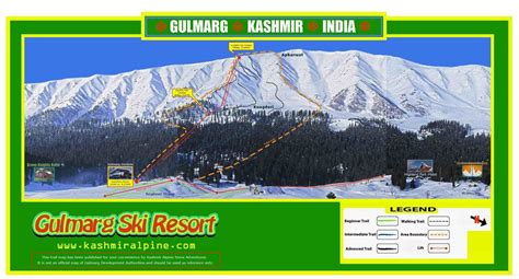 Gulmarg Trail Map - Gulmarg Kashmir India • mappery