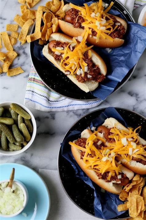 Chili Cheese Dogs - Joy the Baker