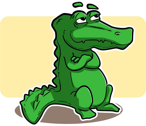 Clipart - crocodile (or alligator)