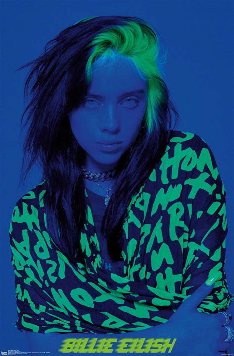 Billie Eilish - Blue Wall Poster, 22.375" x 34" - Walmart.com