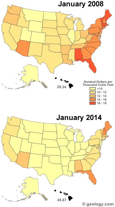 Natural Gas Prices: Comparison, Charts, Maps, History