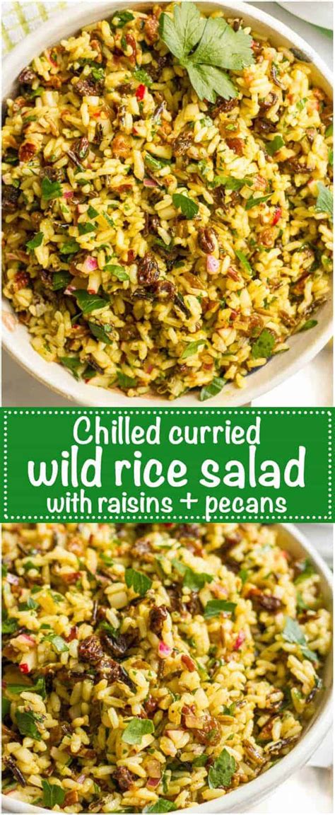 Curried wild rice salad with raisins and pecans - Family Food on the Table