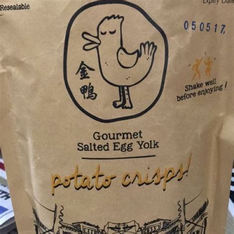 Golden Duck Salted Egg Potato Chips, Food & Drinks, Packaged & Instant Food on Carousell