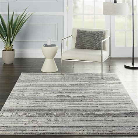 Nourison Textured Contemporary Abstract Grey/Ivory Area Rug - Walmart.com - Walmart.com