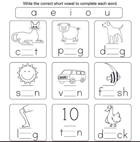 Short Vowel A Worksheets - WorksheetsCity