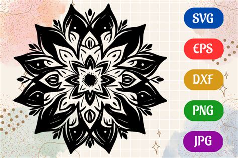 Mandala | Black and White Logo Vector Graphic by Creative Oasis · Creative Fabrica