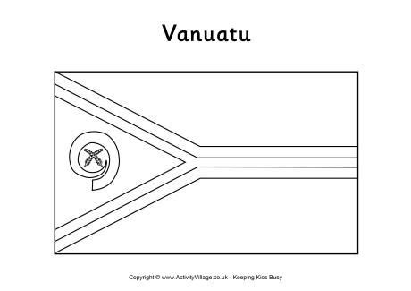 Vanuatu Flag Colouring Page | Flag coloring pages, Vanuatu flag, Coloring pages