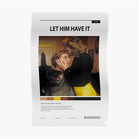 "Let Him Have It movie poster 1991, Crime/Drama" Poster for Sale by ...