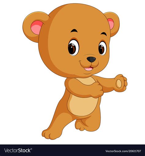 Cute bear cartoon Royalty Free Vector Image - VectorStock