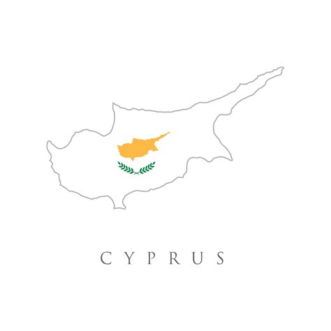 Cyprus detailed map with flag of country. detailed illustration of a map of Cyprus with flag ...