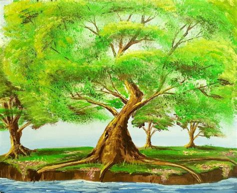 Oak Tree Painting Summer Tree Art Nature Artwork Spring | Etsy | Tree painting, Nature artwork ...