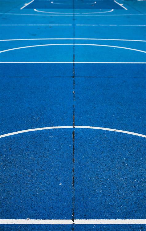 HD wallpaper: basketball court, blue, sport, no people, competition ...