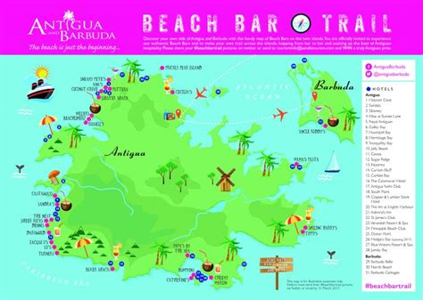 Best Beaches Antigua Map