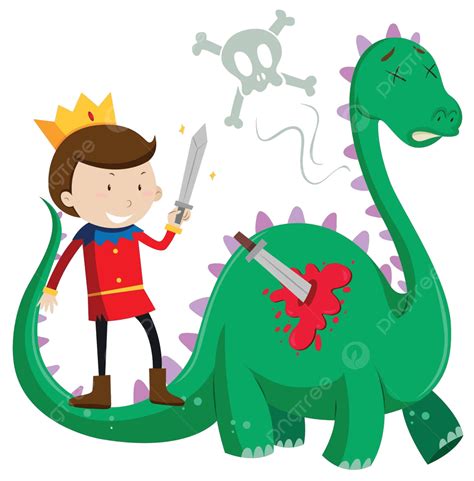 Prince Killing Green Dragon Clipart Monster Blood Vector, Clipart ...