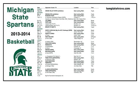 🔥 [48+] Michigan State Basketball Schedule Wallpapers | WallpaperSafari