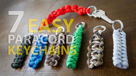 7 EASY PARACORD KEYCHAINS | PARACORD KNOTS - YouTube