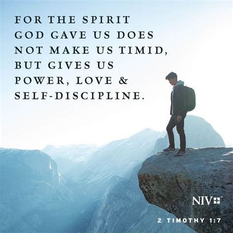 NIV Verse of the Day: 2 Timothy 1:7 in 2021 | Discipline quotes, Jesus faith, Biblical verses