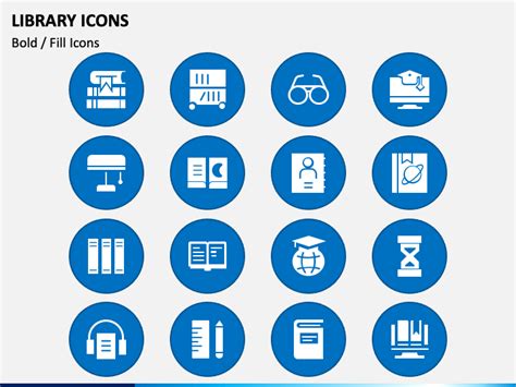 Library Icons for PowerPoint and Google Slides - PPT Slides