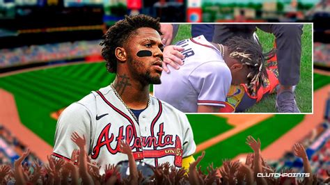 Braves' Ronald Acuña Jr. survives injury scare on 40th stolen base