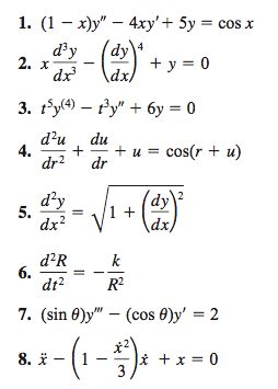 Distinguishing between linear and non-linear differential equations ...