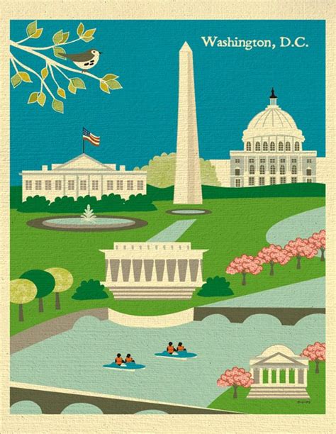 Washington DC Skyline Art Print Dc Map Dc Wall Art Dc - Etsy ...