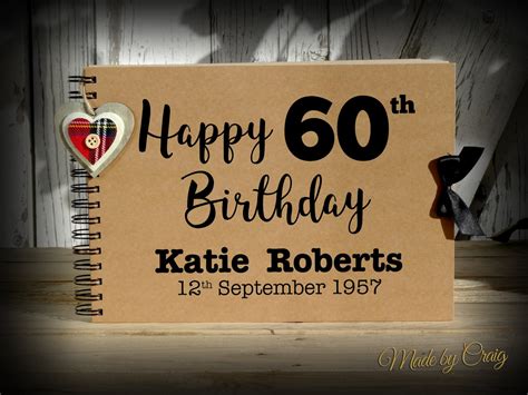 Personalised 60th Birthday Photo Album Birthday Guestbook | Etsy