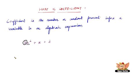 What is coefficient ? - YouTube