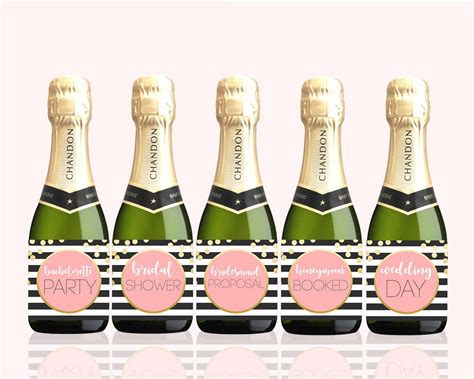 Mini Champagne Labels Wine Labels Milestone Champagne Bottle - Etsy