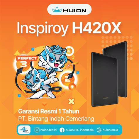 Jual Huion Inspiroy H420X Drawing Tablet Garansi Res 1 Tahun | Shopee Indonesia