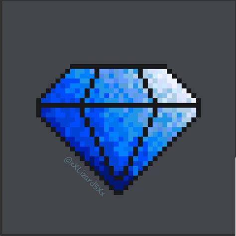 Blue Pixel Diamond