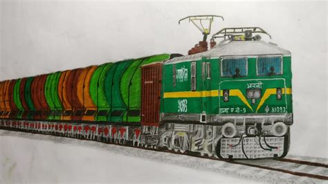 Freight Train Drawing