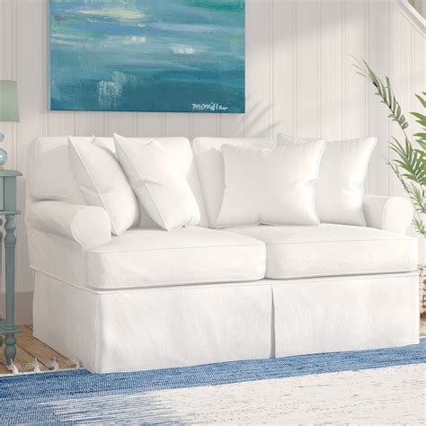 Beachcrest Home Wesham T-Cushion Sofa Slipcover & Reviews | Wayfair