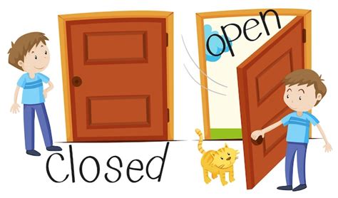 Free Vector | Man by closed and opened door