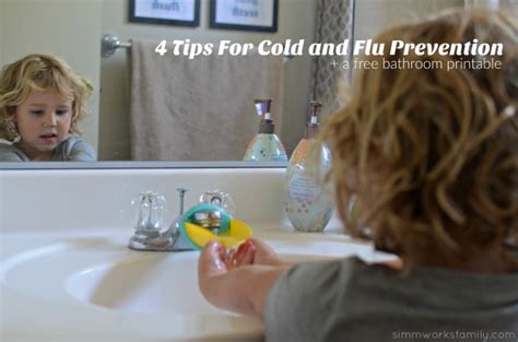 4 Tips For Cold and Flu Prevention + a Free Bathroom Printable