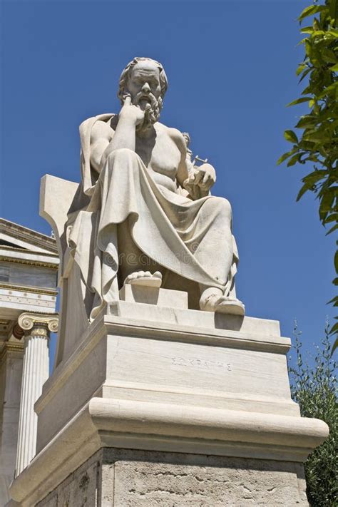 Socrates Statue at the Academy of Athens, Greece Stock Image - Image of ...