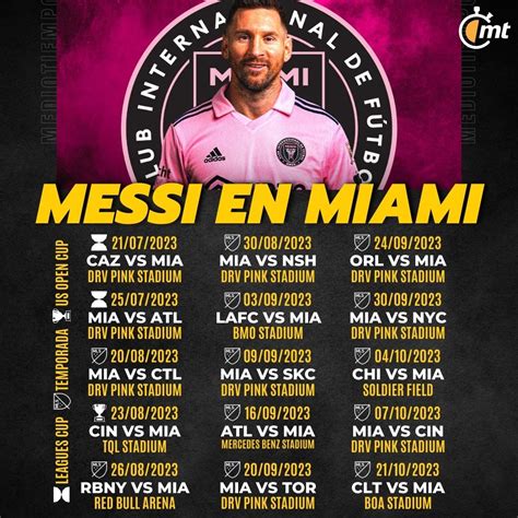 Calendario de partidos de Messi e Inter de Miami en Leagues Cup ...