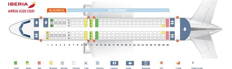 Seat Map and Seating Chart Airbus A320 200 Iberia | Seating charts ...